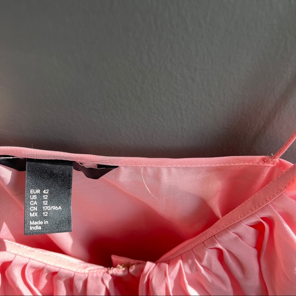 Ruffle pink chiffon blouse - Picture 3 of 3